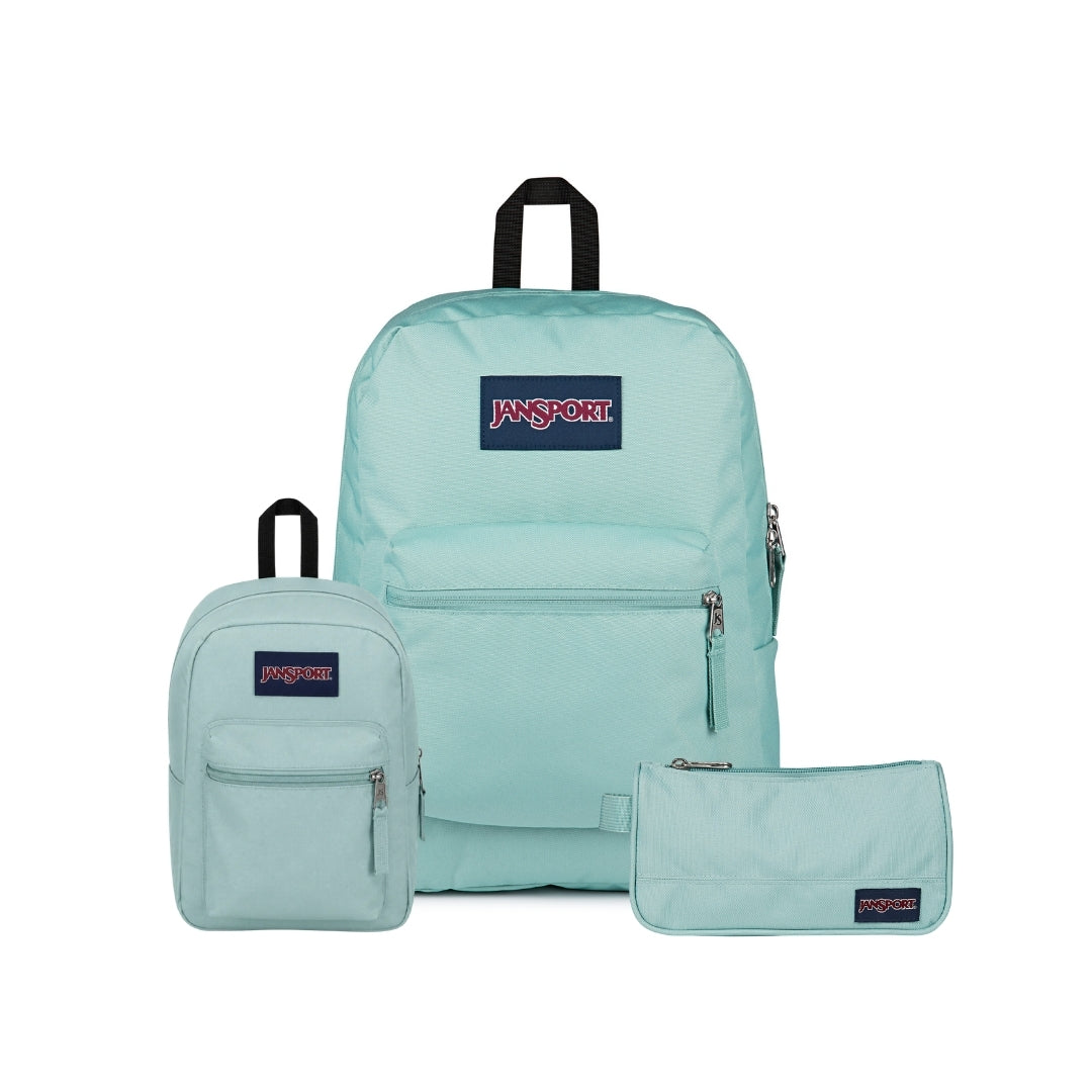 SET CROSS TOWN/MEDIUM ACCESSORY POUCH FADED SAGE
